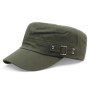 Summer Men Baseball Cap Cotton Cadet Hat Breathable Adjustable Flat Top Cap Summer Visor Hat Fashion Flat Top Cap