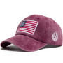 USA Flag Men's Baseball Cap Retro Embroidery Washed Cotton Dad Hats Fashion Women Hip Hop Caps Summer Outdoor Sun Visor Hat