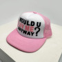 New Unisex Color Block Printed Letter Embroidery Baseball Hats Hip Hop Breathable Mesh Sunshade Street Trucker Caps Versatile