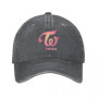 Vintage Twice Kpop Baseball Caps Unisex Style Distressed Denim Washed Headwear Momo Nayeon Sana Jihyo Outdoor Summer Caps Hat