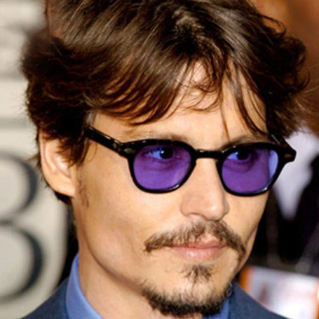 Vintage Johnny Depp Style Round Sunglasses Clear Transparent Ocean Lens Sun Glasses Male Female Brand Designer Oculos De Sol