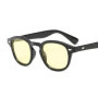 Vintage Johnny Depp Style Round Sunglasses Clear Transparent Ocean Lens Sun Glasses Male Female Brand Designer Oculos De Sol