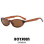 BOYSEEN Men's Hip Hop Style Sunglasses Narrow Frame Orange Eyewear UV400 Travel Beach Sunglasses U400