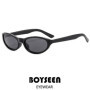 BOYSEEN Men's Hip Hop Style Sunglasses Narrow Frame Orange Eyewear UV400 Travel Beach Sunglasses U400