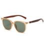 2023 Retro Sunglasses For Men Fashion square Glasses Vintage Sunglasses Women Luxury Wood Anti-Blu-Ray Lens Eyewear