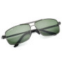 Shatar New Double Beam Sunglasses Metal Frame Glass Lens Unisex Retro Fashion Green Lens UV400