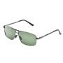 Shatar New Double Beam Sunglasses Metal Frame Glass Lens Unisex Retro Fashion Green Lens UV400