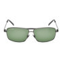 Shatar New Double Beam Sunglasses Metal Frame Glass Lens Unisex Retro Fashion Green Lens UV400
