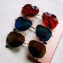 New Toad Mirror Men's Metal Frame Sunglasses Retro Anti-glare UV400 Sun Glasses Outing Street Shooting Zonnebril Voor Mannen