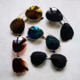 New Toad Mirror Men's Metal Frame Sunglasses Retro Anti-glare UV400 Sun Glasses Outing Street Shooting Zonnebril Voor Mannen