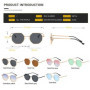Luxury Retro Polygon Sun Glasses Square Sunglasses for Men Women Fashion Metal Frame Glasses UV Protection Vintage Metal Shades