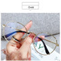 Prescription Eyeglasses Metal Frame Optical Computer Women Myopia Glasses Men Nearsighted Glasses-1.0-1.5-2.0-2.5-3.0-3.5To-6.0