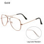 Qutzzmnd Retro Metal Big Frame Myopia Spectacles Blue Light Blocking Glasses For Women Men Classic Eyewear -1.0~-5.0