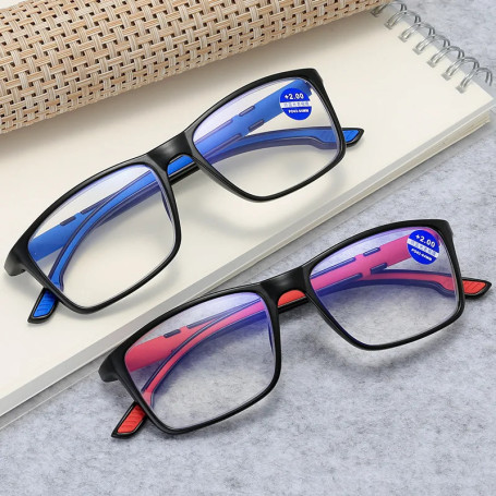 Vintage TR90 Reading Glasses Women Men Anti Blue Light Presbyopia Eyeglasses Bifocal Near far Hyperopia Eyewear +1.5 2.0 2.5 3.0