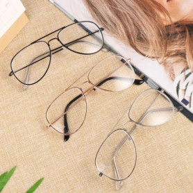 Luxury Frog Myopia Glasses Women Men Classic Finished Nearsighted Eyeglasses Double Beam Pilot Prescription Eyewear -1.0 -5.0
