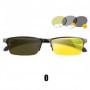 Metal Half-frame Photochromic Night Vision Myopia Glasses Day & Night Dual-Use Anti-Glare UV Protection Driver's Glasses
