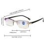 Men Rimless Reading Glasses Classic Anti Blue Light Eyeglasses Vintage Presbyopia Eyewear Unisex Far Sight Diopter +1.0 To +4.0