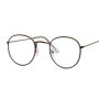 Round Glasses Frame Man Anti Blue Light Glasses Woman Fake Glasses Gold Optical Oval Eyeglasses Frame Transparent Lens