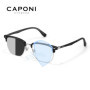 CAPONI Carbon Fiber Men Glasses Frame Light Luxury Business Classic Glasses Photochromic Anti Blue Ray UV400 Eyewear J36406