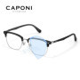 CAPONI Carbon Fiber Men Glasses Frame Light Luxury Business Classic Glasses Photochromic Anti Blue Ray UV400 Eyewear J36406