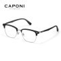 CAPONI Carbon Fiber Men Glasses Frame Light Luxury Business Classic Glasses Photochromic Anti Blue Ray UV400 Eyewear J36406