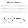 CAPONI Carbon Fiber Men Glasses Frame Light Luxury Business Classic Glasses Photochromic Anti Blue Ray UV400 Eyewear J36406