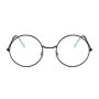 Round Glasses Frame Man Anti Blue Light Glasses Woman Fake Glasses Gold Optical Eyeglasses Frame Transparent Clear Lens