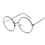 Round Glasses Frame Man Anti Blue Light Glasses Woman Fake Glasses Gold Optical Eyeglasses Frame Transparent Clear Lens