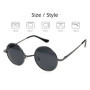 Vintage Round Black Metal Sunglasses Women Men Trendy Street Party Disco Hip Hop Eyewear Anime Cosplay Glasses Performance Prop