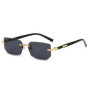 Fashion Rimless Rectangle Sunglasses FOR Women Men Shades Small Square Sun Glasses For Female male Summer Traveling Goggles