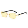 Fashion Rimless Rectangle Sunglasses FOR Women Men Shades Small Square Sun Glasses For Female male Summer Traveling Goggles
