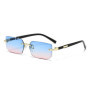 Fashion Rimless Rectangle Sunglasses FOR Women Men Shades Small Square Sun Glasses For Female male Summer Traveling Goggles