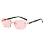 Fashion Rimless Rectangle Sunglasses FOR Women Men Shades Small Square Sun Glasses For Female male Summer Traveling Goggles