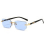 Fashion Rimless Rectangle Sunglasses FOR Women Men Shades Small Square Sun Glasses For Female male Summer Traveling Goggles