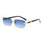 Fashion Rimless Rectangle Sunglasses FOR Women Men Shades Small Square Sun Glasses For Female male Summer Traveling Goggles