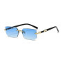 Fashion Rimless Rectangle Sunglasses FOR Women Men Shades Small Square Sun Glasses For Female male Summer Traveling Goggles
