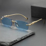 Rimless Sunglasses oval Fashion Metal Eyeglasses Women Men Shades Square Sun Glasses For Female Male Summer Traveling Oculo