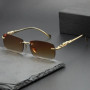 Rimless Sunglasses oval Fashion Metal Eyeglasses Women Men Shades Square Sun Glasses For Female Male Summer Traveling Oculo