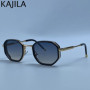 Vintage Square Punk Sunglasses Men 2026 Luxury Designer Retro Steampunk Octagon Metal Frame Sun Glasses for Male Driving Shades
