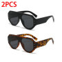1/2 Pairs Per Set Oversized Sunglasses For Men Women Fashion Outdoor Accessory Sun Glasses Driving Photography Eyeglasses UV400