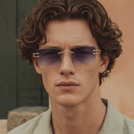 Ruiao Y2K Rimless Square Sunglasses Unisex Diamond Cut Lens Small Frame Retro Fashion UV400 Shades Street Style Eyewear 2026 New