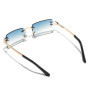 Ruiao Y2K Rimless Square Sunglasses Unisex Diamond Cut Lens Small Frame Retro Fashion UV400 Shades Street Style Eyewear 2026 New