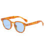 JNPCXI Quality New Retro Round Sunglasses Women Fashion Rivets Decoration Shades UV400 Men Punk Leopard Sun Glasses