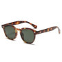 JNPCXI Quality New Retro Round Sunglasses Women Fashion Rivets Decoration Shades UV400 Men Punk Leopard Sun Glasses