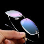 Ultralight TR90 Memory Titanium Rimless Reading Glasses Men&Women Business Presbyopic Eyeglasses +1.0 +1.5 +2.0 To+3.5 +4.0
