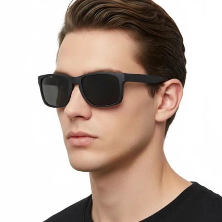 Classic Fashion Square Polarized Sunglasses Men Vintage Plastic Male Sun Glasses Women Stylish Black Outdoor Sports Shades UV400