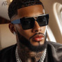 Steampunk Square Polarized Sunglasses Men 2026 Luxury Brand Vintage Classic Driving Sun Glasses For Male Fashion Punk Eyewear
