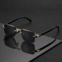 Rimless Sunglasses Rectangle Fashion Popular Women Men Shades Small Square Sun Glasses for Female Male Summer Traveling Oculos