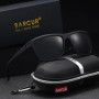 BARCUR Brand Classic Men Sunglasses Comfort Durable PC Rectangular Frame TAC Lens Versatile Age Polarized Sunglasses