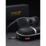 BARCUR Brand Classic Men Sunglasses Comfort Durable PC Rectangular Frame TAC Lens Versatile Age Polarized Sunglasses